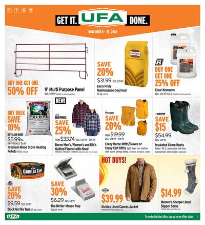 UFA United Farmers of Alberta Flyer November 5 to 25