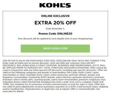 Kohl's Weekly Ad Flyer November 2 to November 5