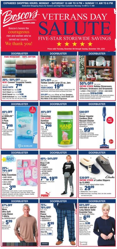 Boscov's Weekly Ad Flyer November 5 to November 10