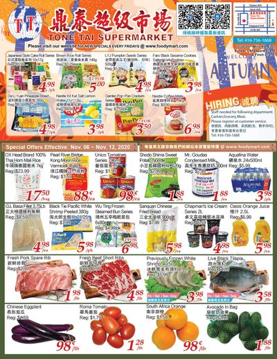 Tone Tai Supermarket Flyer November 6 to 12