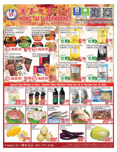 Hong Tai Supermarket Flyer November 6 to 12