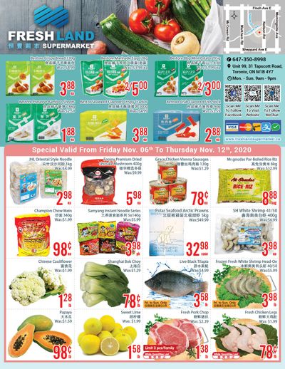 FreshLand Supermarket Flyer November 6 to 12