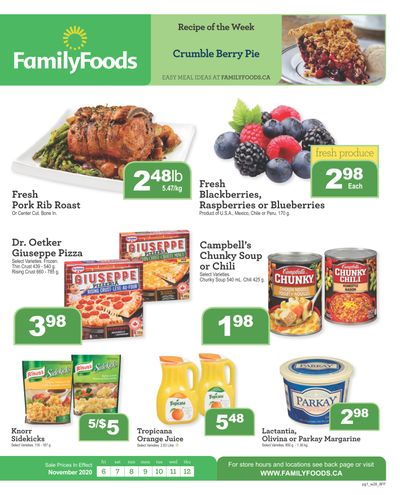 Family Foods Flyer November 6 to 12