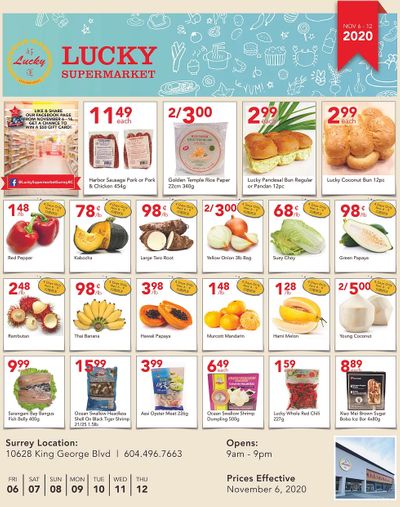 Lucky Supermarket (Surrey) Flyer November 6 to 12
