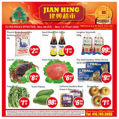 Jian Hing Supermarket (North York) Flyer November 6 to 12