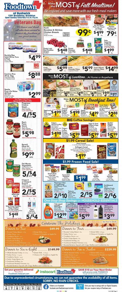 Foodtown (NJ, NY, PA) Weekly Ad Flyer November 6 to November 12