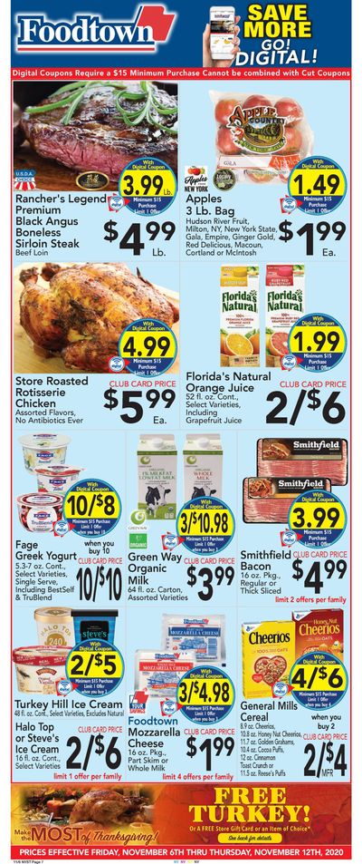 Foodtown Weekly Ad Flyer November 6 to November 12, 2020