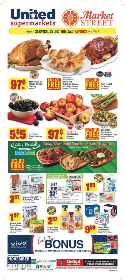 United Supermarkets Weekly Ad Flyer November 4 to November 10, 2020