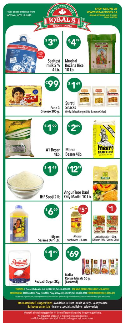 Iqbal Foods Flyer November 6 to 16