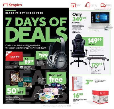 Staples Weekly Ad Flyer November 22 to November 28