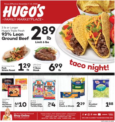 Hugo's Family Marketplace Weekly Ad Flyer November 7 to November 13, 2020
