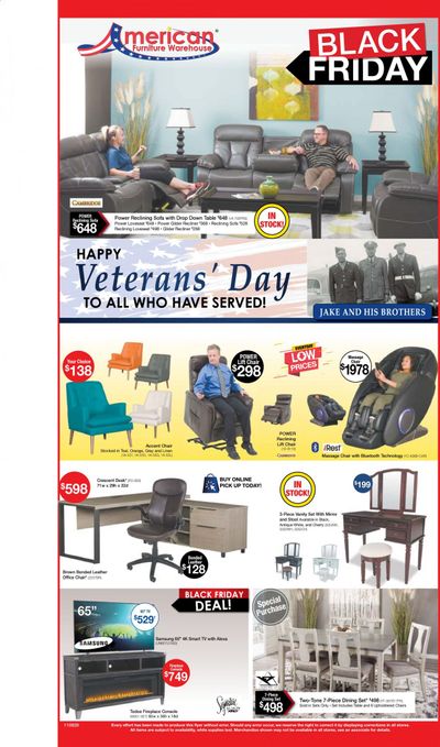 American Furniture Warehouse (AZ) Weekly Ad Flyer November 8 to November 14