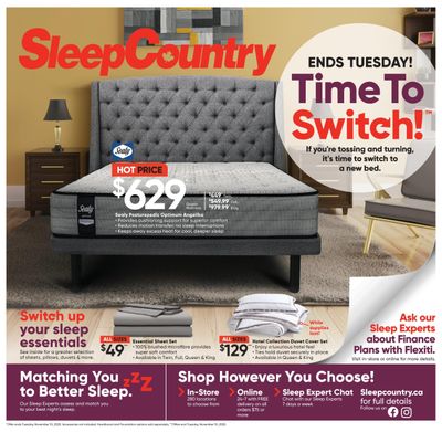 Sleep Country Flyer November 4 to 10