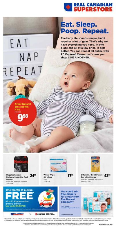 Real Canadian Superstore Baby Book September 12 to 25