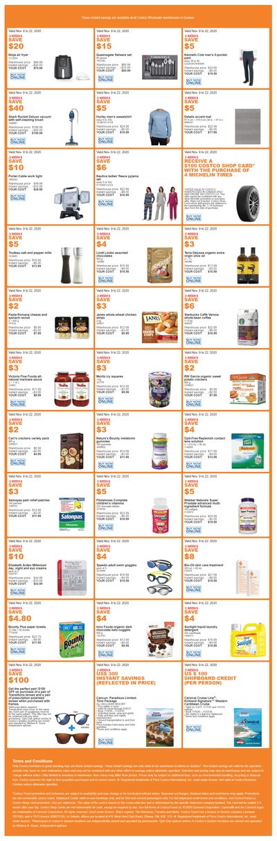 Costco (QC) Weekly Savings November 9 to 22