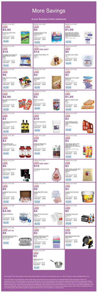 Costco Business Centre (Saint-Hubert, QC) Instant Savings Flyer November 9 to 22