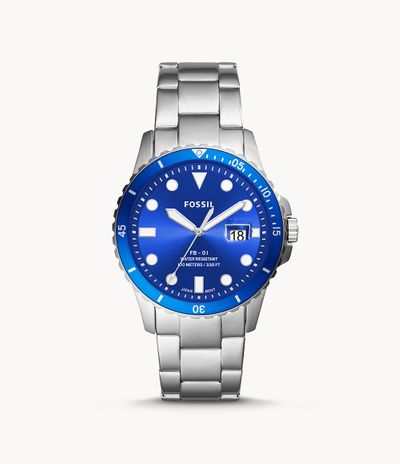 FB-01 Three-Hand Date Stainless Steel Watch On Sale for $ 66.00 at Fossil Canada
