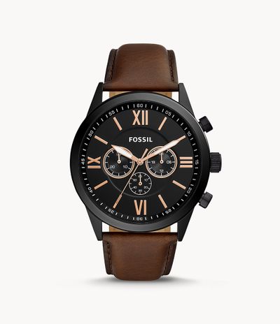 Flynn Chronograph Brown Leather Watch On Sale for $ 99.00 at Fossil Canada