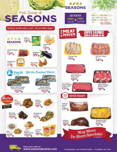 Seasons Weekly Ad Flyer November 8 to November 14