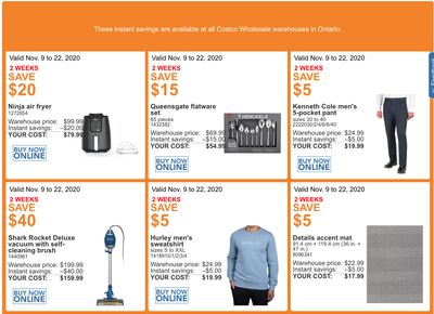 Costco Canada More Savings Weekly Coupons/Flyers for: Ontario, New Brunswick, Newfoundland & Labrador and Nova Scotia, Until November 22