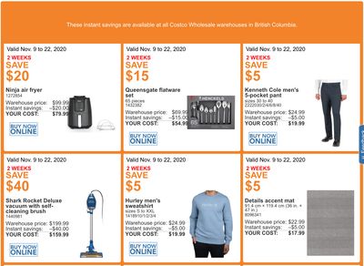 Costco Canada More Savings Weekly Coupons/Flyers for Western Canada: British Columbia, Alberta, Saskatchewan & Manitoba, until November 22