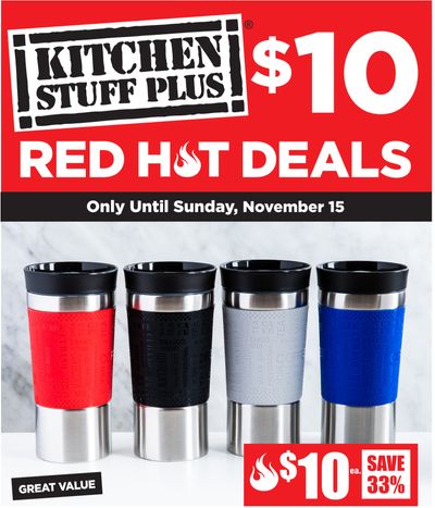 Kitchen Stuff Plus Canada Red Hot Deals: $10 Deals, Save 66% on Henckels International Multi Purpose Scissors + More Flyer’s Offers