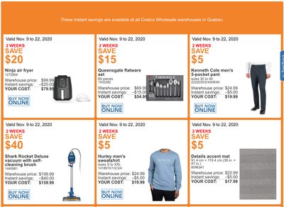 Costco Canada More Savings Weekly Coupons/Flyers for: Quebec, until November 22