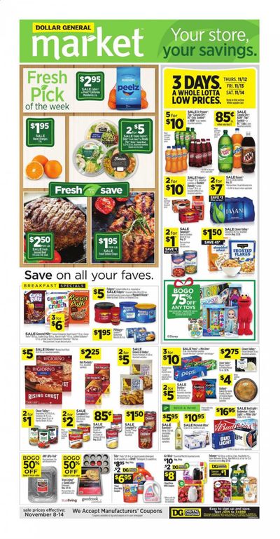 Dollar General (AL) Weekly Ad Flyer November 8 to November 14