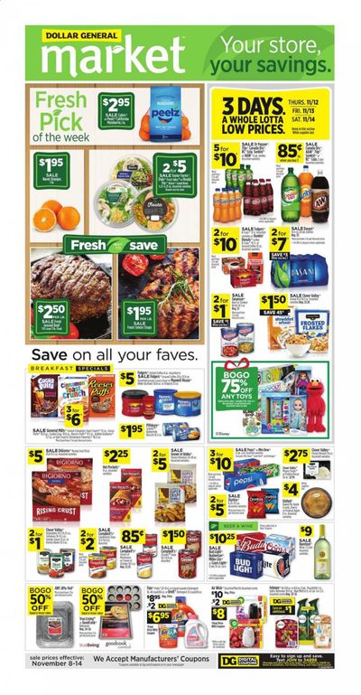 Dollar General (WV) Weekly Ad Flyer November 8 to November 14
