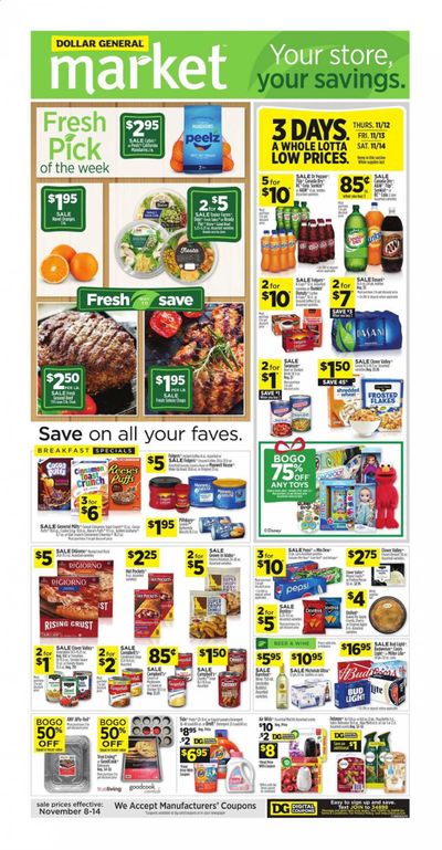 Dollar General (AL) Weekly Ad Flyer November 8 to November 14