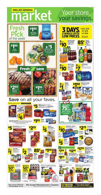 Dollar General (GA) Weekly Ad Flyer November 8 to November 14