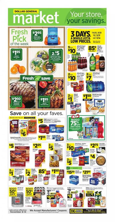 Dollar General (OK) Weekly Ad Flyer November 8 to November 14