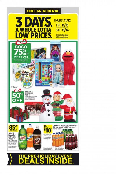 Dollar General (AL) Weekly Ad Flyer November 8 to November 14