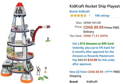 Amazon Canada Deals: Save 44% on KidKraft Rocket Ship Playset + 41% on USB Magnetic Cable + More Offers