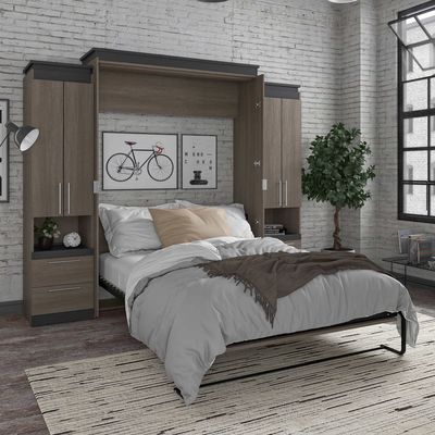 Bestar Orion 3-piece Grey Queen Wall Bed with Shelving Units On Sale for $ 1,749.99 (Save $ 450.00) at Costco Canada