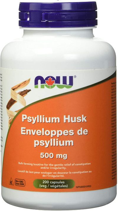 NOW Psyllium Husk Capsules, 500mg, 200 Count On Sale for $ 11.19 (Save $ 4.55) at Amazon Canada