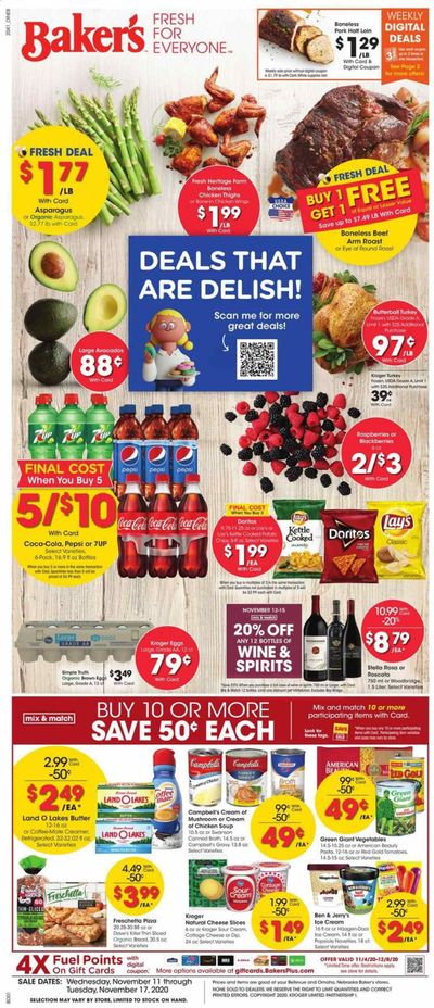 Baker's Weekly Ad Flyer November 11 to November 17