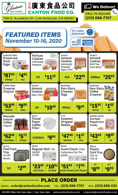Canton Food Co Weekly Ad Flyer November 10 to November 16, 2020