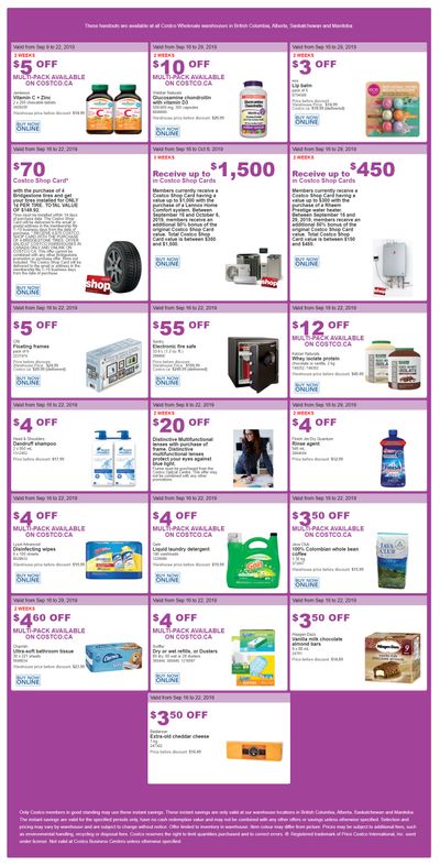 Costco (BC, AB, SK and MB) Weekly Savings September 16 to 22