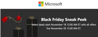 Microsoft Canada Black Friday Sneak Peek: Save up to $400 on Laptops + More Offers
