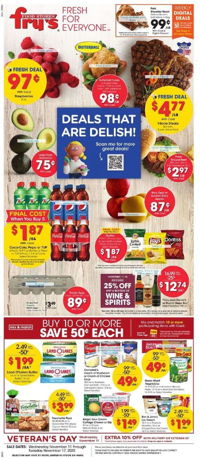 Fry’s (AZ) Weekly Ad Flyer November 11 to November 17
