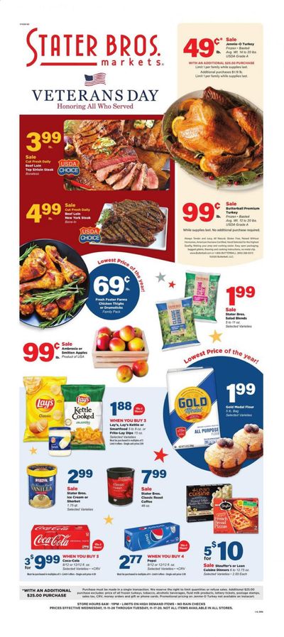 Stater Bros. Weekly Ad Flyer November 11 to November 17