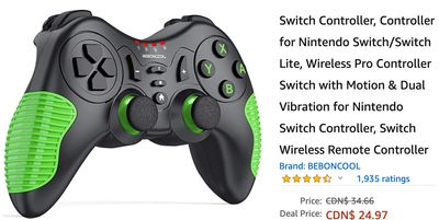 Amazon Canada Deals: Save 30% on Controller for Nintendo Switch + 33% on 2-in-1 Robotic Vacuum Cleaner and Mopping + More Offers