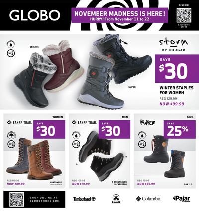 Globo Shoes Flyer November 11 to 22