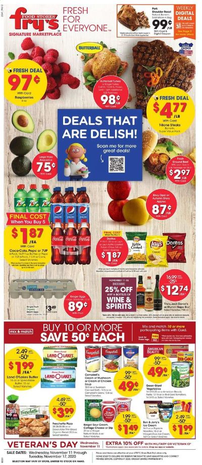 Fry’s (AZ) Weekly Ad Flyer November 11 to November 17