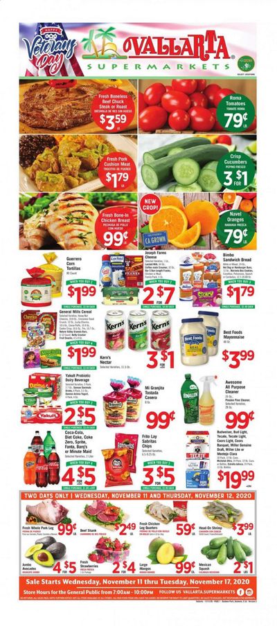 Vallarta (CA) Weekly Ad Flyer November 11 to November 17