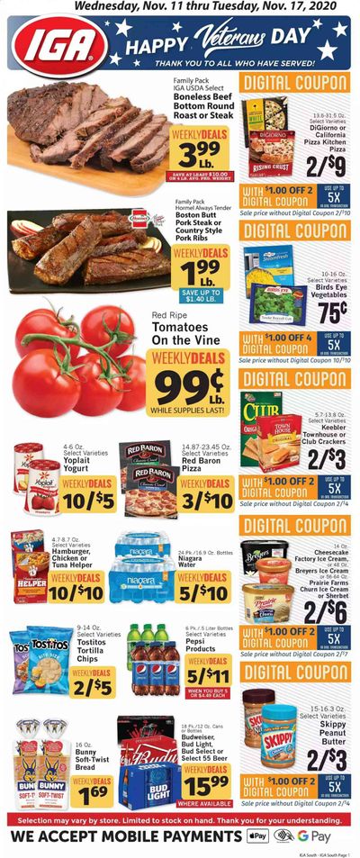 IGA Weekly Ad Flyer November 11 to November 17