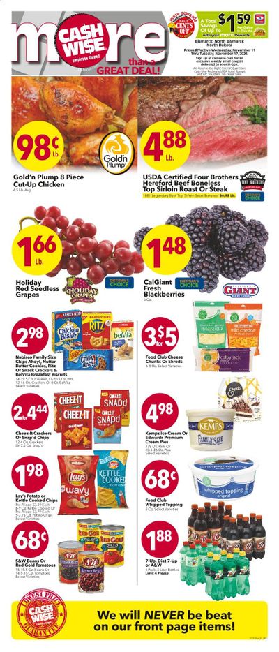 Cash Wise (MN, ND) Weekly Ad Flyer November 11 to November 17
