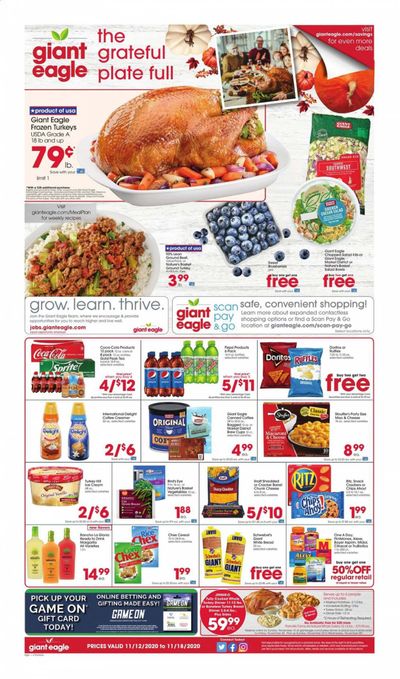 Giant Eagle (IN, MD, OH, PA, WV) Weekly Ad Flyer November 12 to November 18