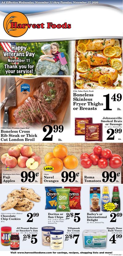 Harvest Foods Weekly Ad Flyer November 11 to November 17, 2020